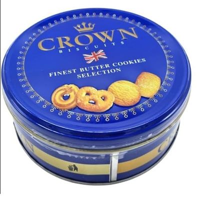 Crown Biscuits Finest Butter Danish Cookies Selection Tin 140g, Sweet Perfect for Gifting Mothers day, Fathers Day, Anniversary, Thank you, Easter, Christmas Day, All Occassions (1 Tin x 140g)
