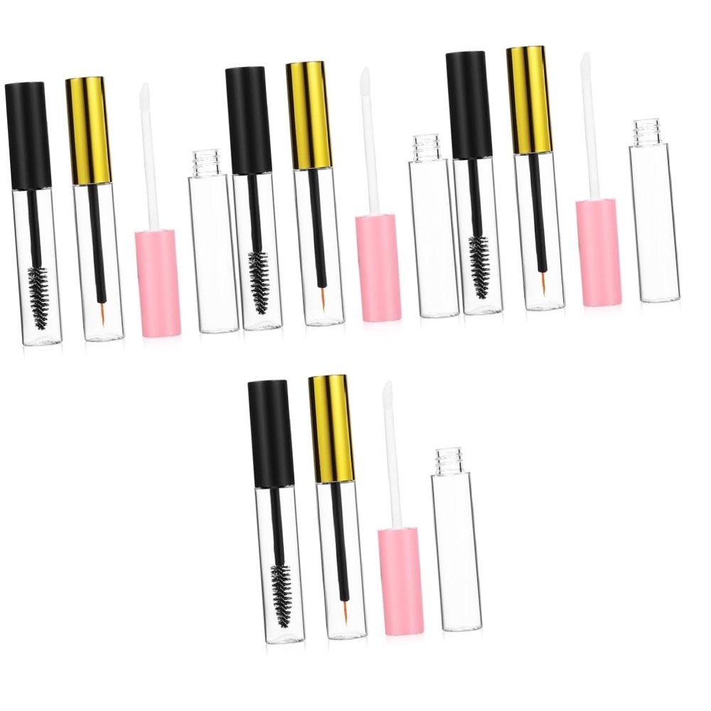 LIFKOME 4sets Empty Lip Gloss Tube Wand for DIY Cosmetics Compatible Mascara Eyeliner and Lip Gloss Applications