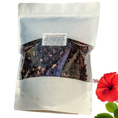 400g Hibiscus Flower from Mexico. Large Flowers with Long Petals, Significant Saturation and Yield.
