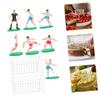 Ciieeo 5sets Soccer Themed Cake Decoration Football Toppers for Cakes and Cupcakes Miniature Soccer Figure Party Decorations view 3