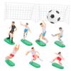 Ciieeo 5sets Soccer Themed Cake Decoration Football Toppers for Cakes and Cupcakes Miniature Soccer Figure Party Decorations view 4