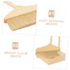 CIYODO Wooden Handle Broom and Dustpan Set Lightweight and Sturdy Cleaning Tool Soft Bristles with, please Ergonomic Easy to Use Floor Brush for Workshops and Garages view 2