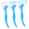 BCOATH Dental Cleaning Brush Double-Sided Denture Toothbrush for False Teeth and Retainers with Non-Slip Handle Removes Food Particles Compact Oral Care Tool for Home Use view 4