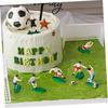 TOPBATHY Football Cake Decorations Soccer Game Cupcake Decorations Set of Mini Soccer Field Landscape Decor for Birthday view 3