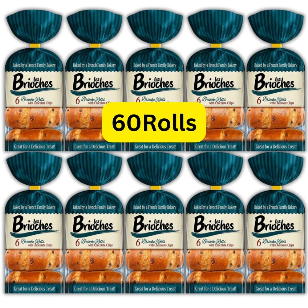 Chocolate Chip Brioche Rolls (18-120 Rolls) (10x6 Rolls)