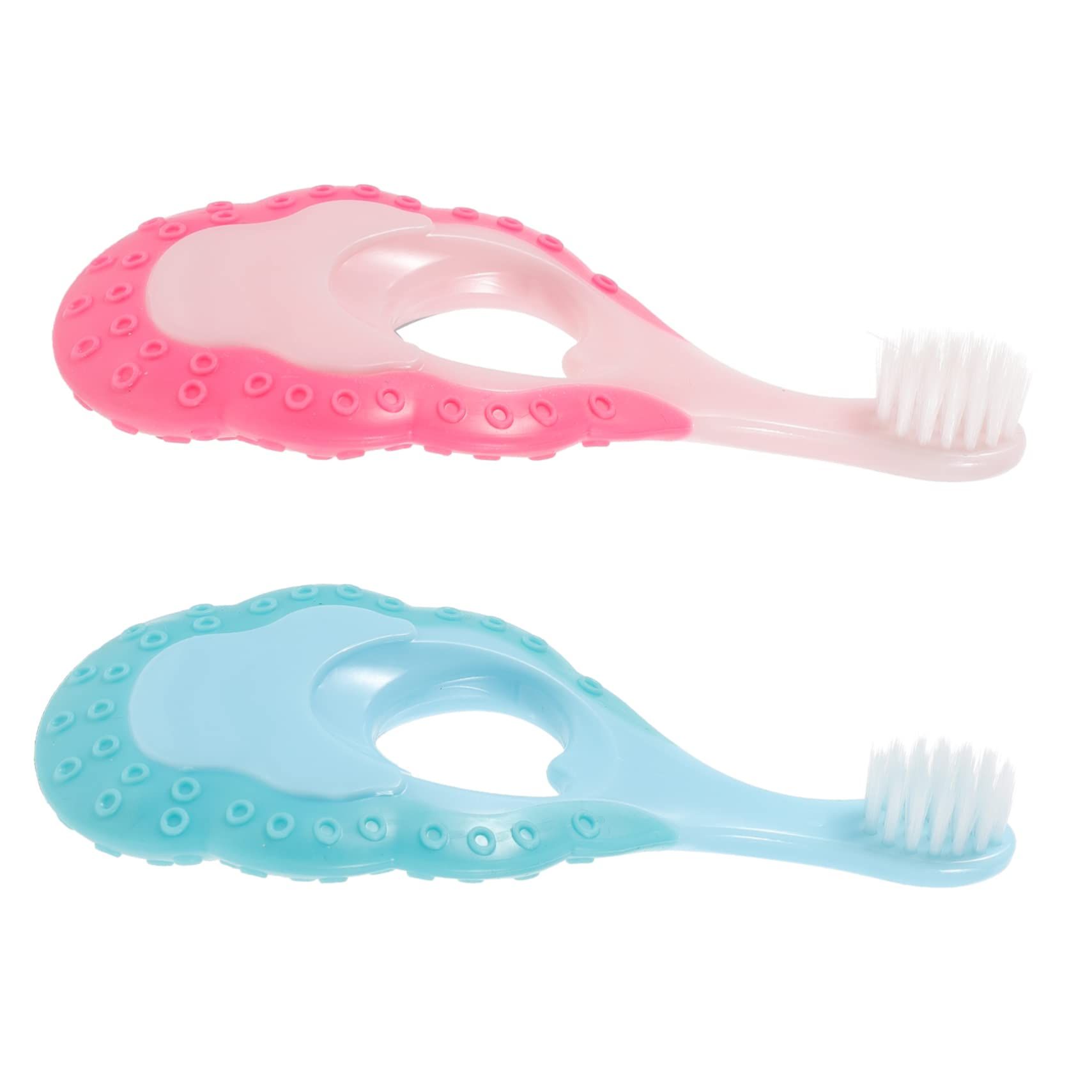 IWOWHERO 2pcs Boy Girl's Toothbrushes Soft Bristles Boys and Girls Toothbrush First