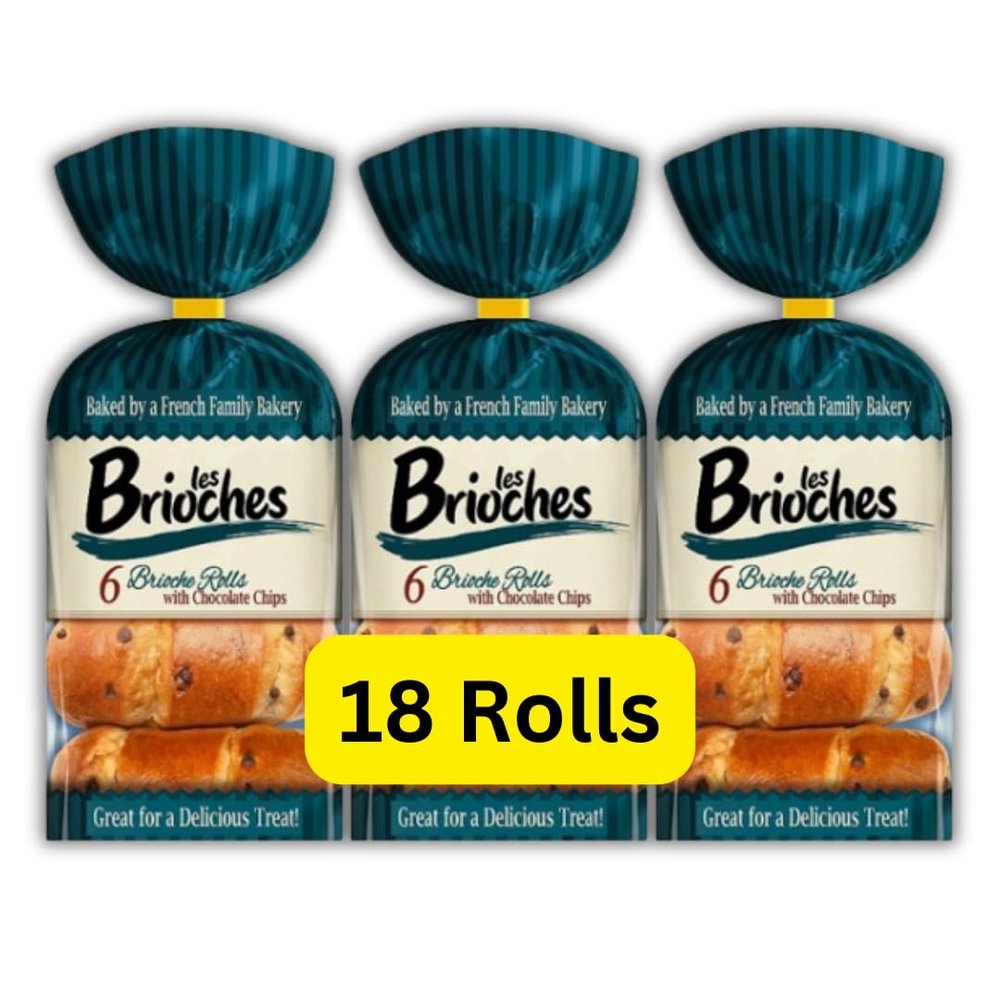 Chocolate Chip Brioche Rolls (18-120 Rolls) (3x6 Rolls)