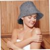 BCOATH Sauna Cap Hat 2 Pcs, Wool Felt Sauna Hat with Quick-dry and Moisture Absorption, Comfortable Fit for Steam Room and Bath Use, Unisex (white, Grey) view 2