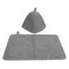 Sauna Felt Set Absorbent Bath Felt Hat Sauna Pad Poratble Bathroom Hair Cover for Man Woman view 1