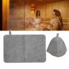Sauna Felt Set Absorbent Bath Felt Hat Sauna Pad Poratble Bathroom Hair Cover for Man Woman view 4