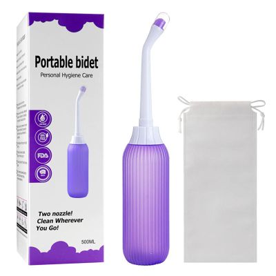 Brigtviee Peri Bottles for Postpartum Care, Upside Down Perineal Wash Bottle, Travel Portbable Bidet Bottle for Personal Cleaning, Perineal Spray Douche Bottles for Women, 16.9oz/500ml,Purple
