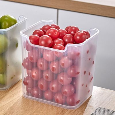 HERCHR Fridge Organizers, Fridge Side Door Storage Containers Plastic Fridge Organizer Bins Clear Fridge Storage Containers