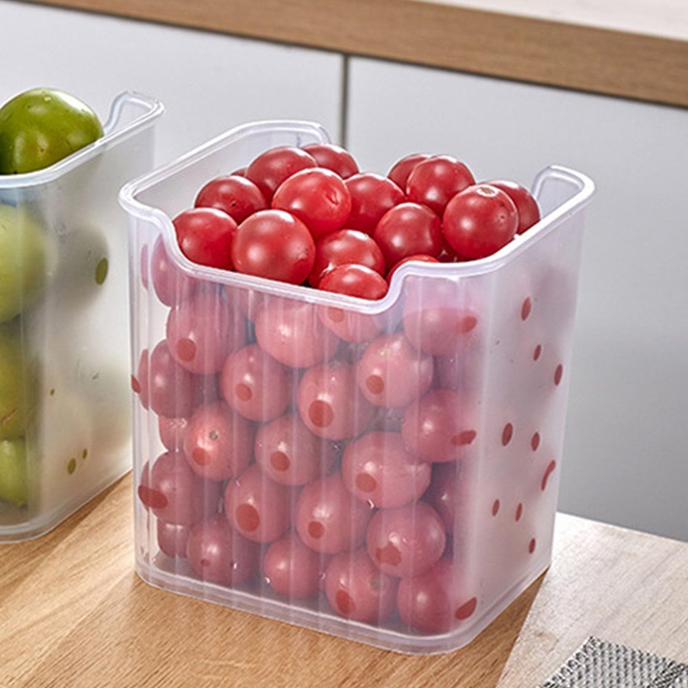 HERCHR Fridge Organizers, Fridge Side Door Storage Containers Plastic Fridge Organizer Bins Clear Fridge Storage Containers