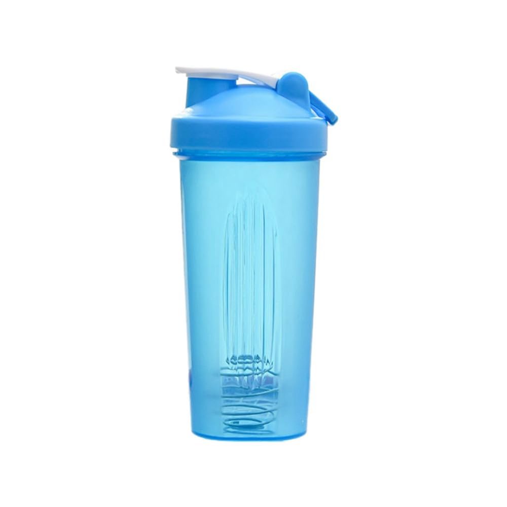 Malloy Shaker Cup Sports Portable Convenient Stirring Cup 600Ml Plastic Shakers Bottle Adults Easy Install Easy to Use Blue