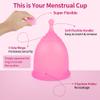 ACWOO Menstrual Cup, 2PCS Medical Grade Silicone Period Cup (S & L Size), Soft Comfortable Reusable Menstruation Cups, Feminine Care Hygiene Products, Better Alternative to Sanitary Pads & Tampons view 2