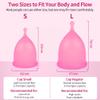 ACWOO Menstrual Cup, 2PCS Medical Grade Silicone Period Cup (S & L Size), Soft Comfortable Reusable Menstruation Cups, Feminine Care Hygiene Products, Better Alternative to Sanitary Pads & Tampons view 3