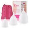 ACWOO Menstrual Cup, 3PCS Medical Grade Silicone Period Cup (XS, S & L Size), Soft Comfortable Reusable Menstruation Cups, Feminine Care Hygiene Products, Better Alternative to Sanitary Pads & Tampons view 1