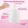 ACWOO Menstrual Cup, 3PCS Medical Grade Silicone Period Cup (XS, S & L Size), Soft Comfortable Reusable Menstruation Cups, Feminine Care Hygiene Products, Better Alternative to Sanitary Pads & Tampons view 2