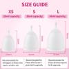 ACWOO Menstrual Cup, 3PCS Medical Grade Silicone Period Cup (XS, S & L Size), Soft Comfortable Reusable Menstruation Cups, Feminine Care Hygiene Products, Better Alternative to Sanitary Pads & Tampons view 3