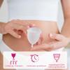 ACWOO Menstrual Cup, 3PCS Medical Grade Silicone Period Cup (XS, S & L Size), Soft Comfortable Reusable Menstruation Cups, Feminine Care Hygiene Products, Better Alternative to Sanitary Pads & Tampons view 4