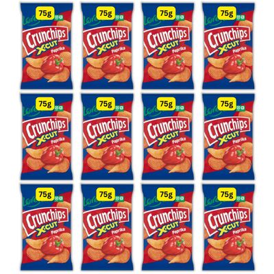 12x75g Lorenz Crunchips X-cut Paprika Crisps (12x75g)