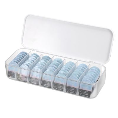 SUMTree 1 Pack Plastic Contact Lens Organizer Case, Daily Disposible Contact Lens Dispenser and Organizer, Divided Storage Box Travel Contact Case for Cosmetic Contact Lens, 26 * 5.7 * 9.5cm, Clear