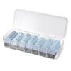 SUMTree 1 Pack Plastic Contact Lens Organizer Case, Daily Disposible Contact Lens Dispenser and Organizer, Divided Storage Box Travel Contact Case for Cosmetic Contact Lens, 26 * 5.7 * 9.5cm, Clear view 1