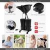 Portable Shampoo Bowl with Deep Sink & Salon Sink - Mobile Shampoo Basin for Self Washing, Adjustable Height Hair Washing Sink for Salon Beauty Spa, with Pump & Foot Pedal & Brakes view 3