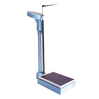 Mechanical Weight Scale, with Adjustable Height Rod, for Schools Gyms and Home, Mechanical Column Scale, Easy To Read Height and Weight Scale(Blue)