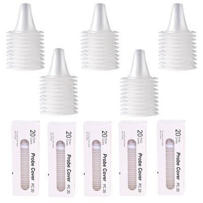 EUZUXU 100 Pcs Ear Thermometer Probe Covers, Refill Caps Replacement, for All Braun Thermometer Models