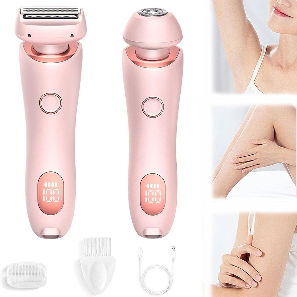 Beautibloom Pro Shaver, Beautibloom Razor, Livora Electric Razor, The Smooth Shave Pro, 2 in 1 Electric Shaver Razors, Electric Shaver for Women, for Armpit,Legs (Pink)