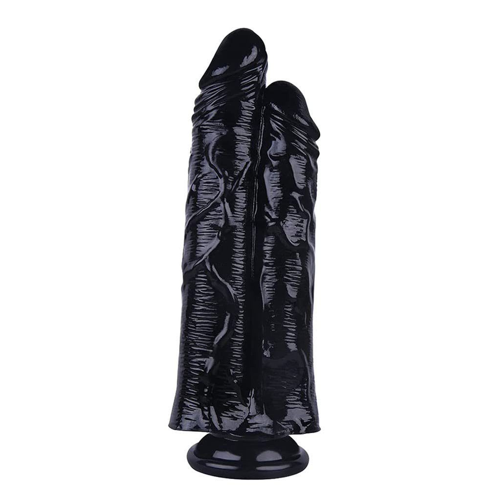 10" Large Soft Leisure Product with Suction Cup, Skin Friendly, Waterproof and Easy to Clean, Black