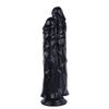 10" Large Soft Leisure Product with Suction Cup, Skin Friendly, Waterproof and Easy to Clean, Black view 3