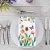 100 Pack Tulip Floral Guest Hand Towels Disposable for Bathroom, Floral Paper Napkins Decorative Spring Flowers Napkins for Bathroom Toilet Powder Room Holiday Wedding Bridal Shower (Inches, 7.8*4.3) view 4