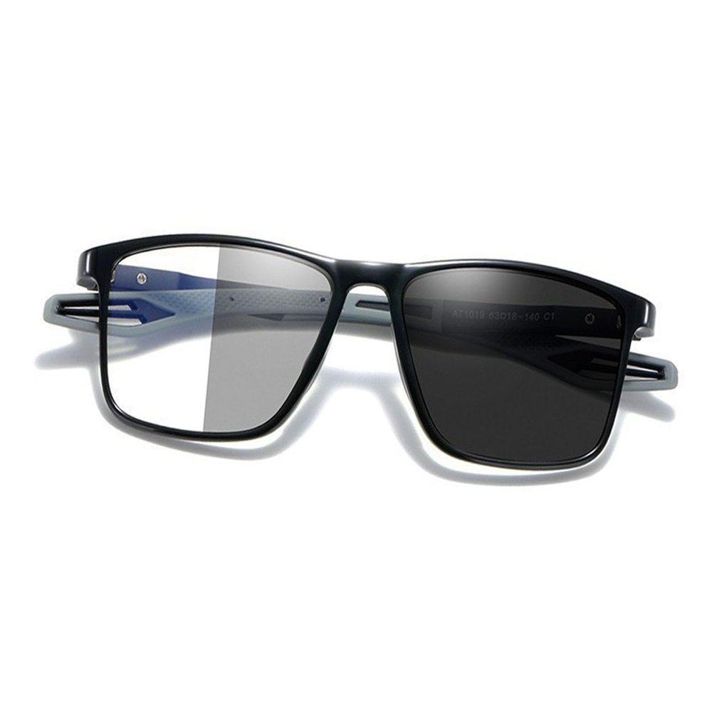 Photochromic Reading GlassesAnti Blue Light Lightweight computer Readers, TR90 Flexible Sports Style Sunglasses(Black,3.0x)