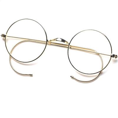 KPEGAXS Round Reading Glasses 2.0 Retro Glasses Readers Crystal Stone Lenses Metal Frame HD Glasses Anti-blue Light(+1.5)
