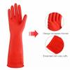 3 Pair Heavy Duty Rubber Gloves with Extra Long Cuffs, Durable Kitchen Gloves with Non-slip Grip, Resistant to Elbow Scratches, Non-slip Corrosion Resistant, Suitable for Housework Cleaning (Red, L) view 4