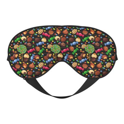 Sleep Mask, Eye Masks for Sleep, Sleep Masks for Women and Men, Blackout Eye Covers for Travel/Sleeping, Lollipop Candy Chocolate Bean Print Eye Mask