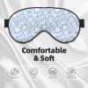 Sleep Mask, Eye Masks for Sleep, Sleep Masks for Women and Men, Blackout Eye Covers for Travel/Sleeping, Gray White Floral Eye Mask view 4
