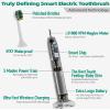 7AM2M Sonic Electric Toothbrush with 6 Brush Heads for Adults and Kids, One Charge for 90 Days, Wireless Fast Charge, 5 Modes with 2 Minutes Build in Smart Timer, Electric Toothbrushes(White) view 2
