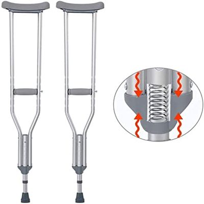HIARAN Crutches for Adults Underarm Underarm Crutches for Adjustable Lightweight aluminum axillary armpit crutches elbow forearm adjustable walking stick armpit shui crutches for elderly Lucky Star