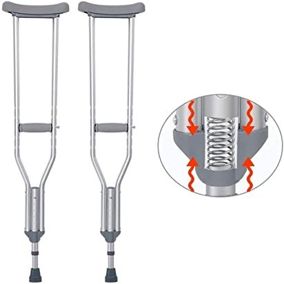 HIARAN Crutches for Adults Underarm Underarm Crutches for Adjustable Lightweight aluminum axillary armpit crutches elbow forearm adjustable walking stick armpit shui crutches for elderly Lucky Star