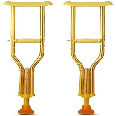 Crutches for Adults Underarm Underarm Crutches Old Crutches Household Anti-skid Adjustable Height Cane Great for Travel or Work (A) Lucky Star