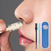 Nasal Hair Cutter,Double Sided Nose Hair Knife Nose Manual Nose Hair Trimmer,Portable Nostril Hair Remover Tools,360 Rotating Nasal Hair Razor Cutter with Ear Picker for Women and Men (White, 3PC) view 2