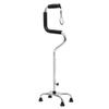 Healthcare Old man Four feet crutches with Light Anti-skid Sticks Aluminum Alloy Height Adjustable Retractable Crutches Walker - Applies to Left and Right Hand (Silver) Lucky Star view 1