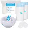 Commode Liners with Absorbent Pad, 80 Pack Commode Bags Portable Toilet Bags Disposable Waste Bags Universal Fit for Adult Commode Toilet Chair (40Bags + 40Pads) view 1