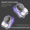 COMBLU Portable Electric Shaver, Mini Electric Shaver, Powerful Electric Mini Razor for Men, USB Rechargeable Washable Lightweight Razor for Travel Office etc (Purple) view 3