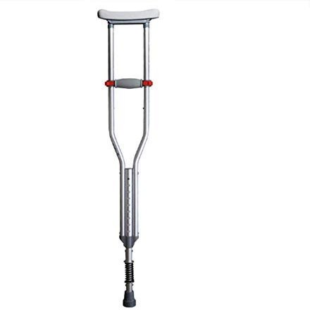 HIARAN Crutches for Adults Underarm Durable Lightweight Aluminium Crutches Elbow Forearm with Underarm 8 Files + Grip 3 Files + Crutches 9 Files Adjustable Walking Stick Great for Travel Lucky Star