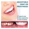 Flipped Warmth False Teeth Veneers Top and Bottom Instant Veneers, 2 Pair Fake Teeth White Dentures False Teeth Natural Whitening Cosmetic Teeth for Men Women view 2