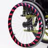 20/22/24 Inch Silicone Wheelchair Push Rim Covers, Non-Slip Wear-Resistant Hand Push Cover, Sports Wheelchair Rear Wheel Cover, Rear Wheel Handle Cover, Improving Grip And Traction,Red,24in view 1